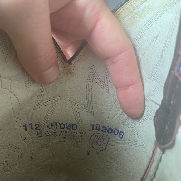 Dan Post burgundy/maroon cowboy boots size 10 1/2D - Picture 5 of 10